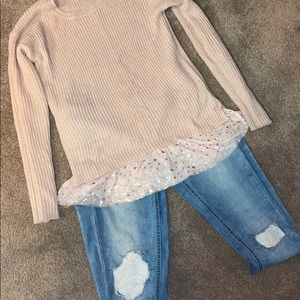 Girls sweater and jeans